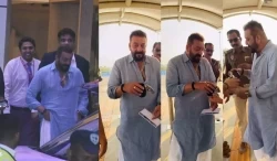 Child gave strange gift to Sanjay Dutt at the airport, Baba was shocked, video goes viral
