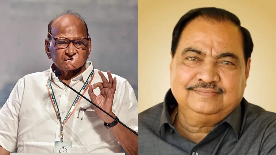 Eknath Khadse announced his return to BJP - another blow to Sharad Pawar
