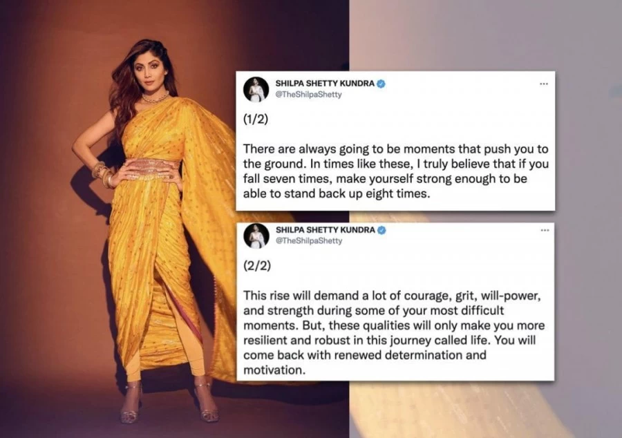 Shilpa shares post on 'standing back up after falling' as Kundra is released from jail