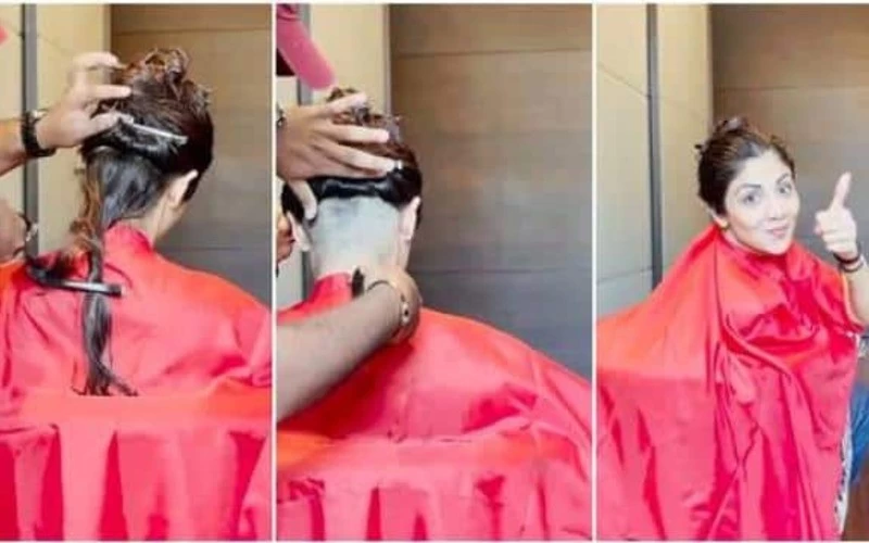 Shilpa Shetty shared unseen video that how she got new undercut buzz  hairstyle