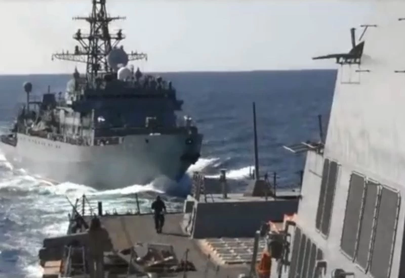 Russia denies its ship 'aggressively approached' US Navy destroyer