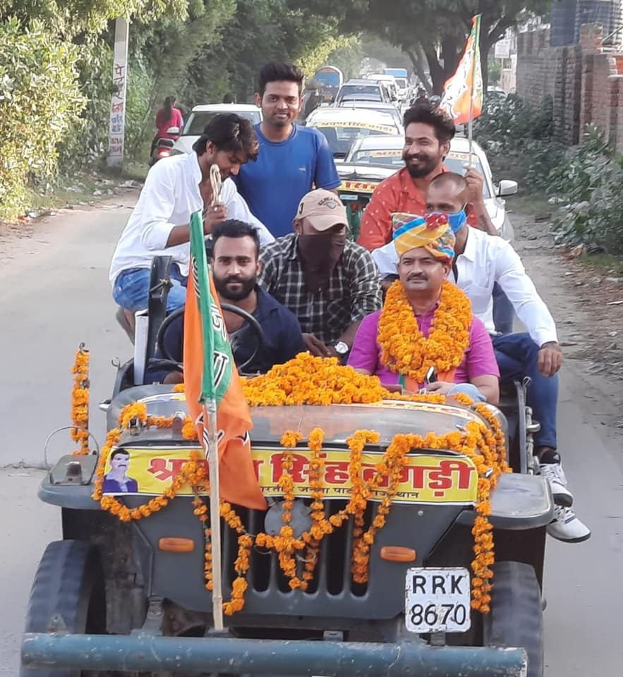 भाजपा के प्रदेश मंत्री श्रवणसिंह बगड़ी का जगह—जगह अभिनंदन, रैली निकाली