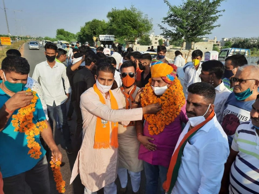 भाजपा के प्रदेश मंत्री श्रवणसिंह बगड़ी का जगह—जगह अभिनंदन, रैली निकाली 