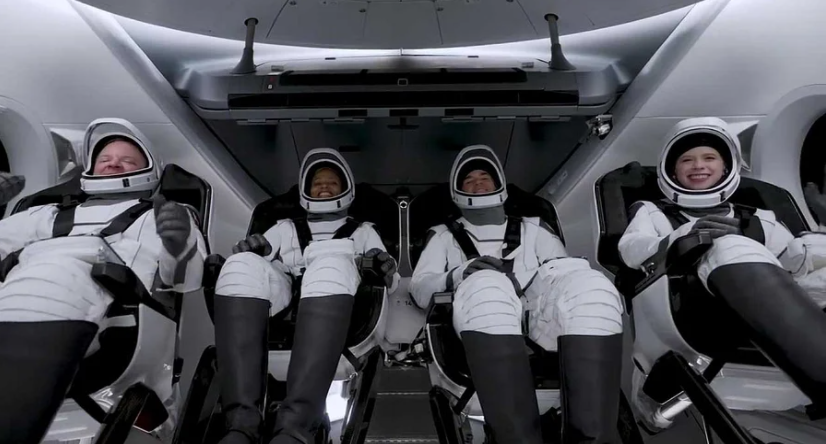SpaceX created history the company sent 4 ordinary people to space the