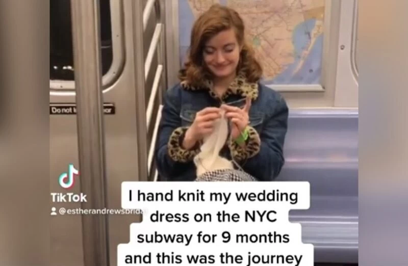 This Bride Knit Her Own Wedding Dress In 9 Months Check It Out Here