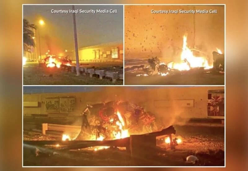 Pics of US air strike that killed top Iranian, Iraqi commanders surface online