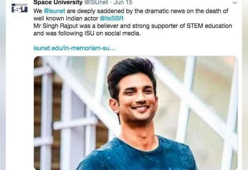International Space University in France pays tribute to late actor Sushant