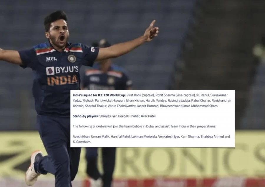 India revise their T20 World Cup 2021 squad, Shardul Thakur replaces Axar Patel
