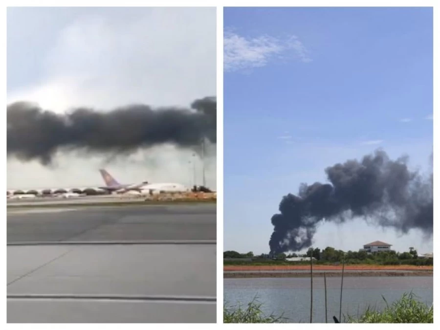 फैक्ट्री में भीषण विस्फोट से थाईलैंड में हिल उठा एयरपोर्ट; तस्वीरें सामने आईं