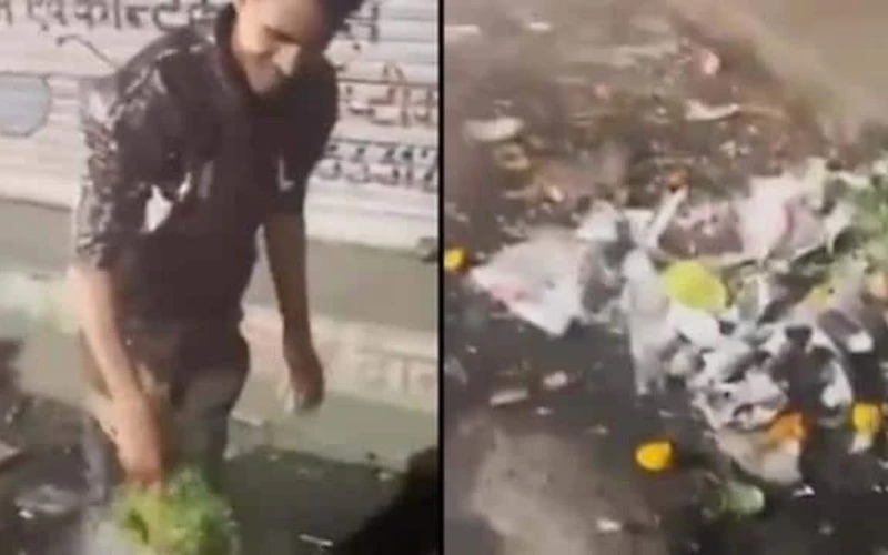 नाले के पानी में धोया धनिया पत्ता, VIDEO वायरल होने पर केस दर्ज