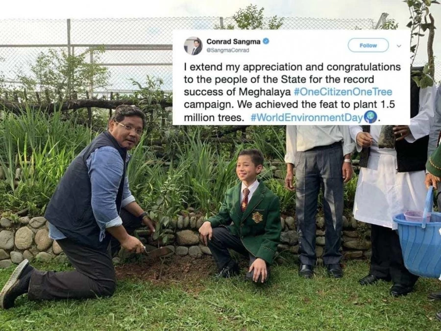 मेघालय में राज्य भर में 1.5 मिलियन पौधे पर्यावरण दिवस पर लगाए गए