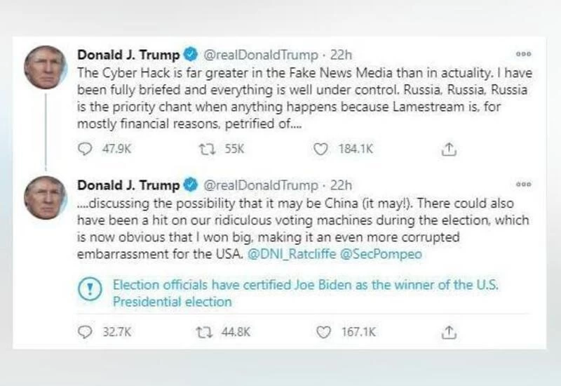 China might be behind the cyberattack on US govt agencies: Trump