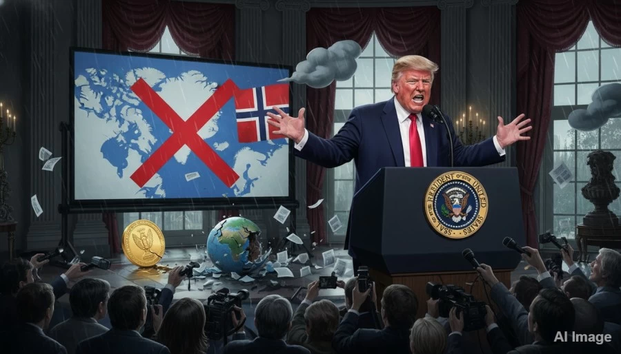 ट्रंप का नॉर्वे पर फूटा गुस्सा: नोबेल नहीं मिला तो ग्रीनलैंड पर कब्जे की धमकी!
