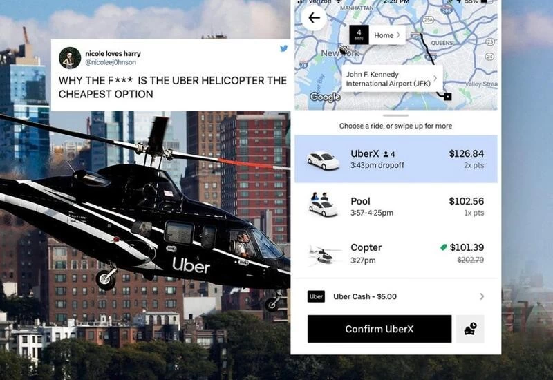 Us Woman Booking Cab To Airport Finds Helicopter As Cheapest Option On Uber