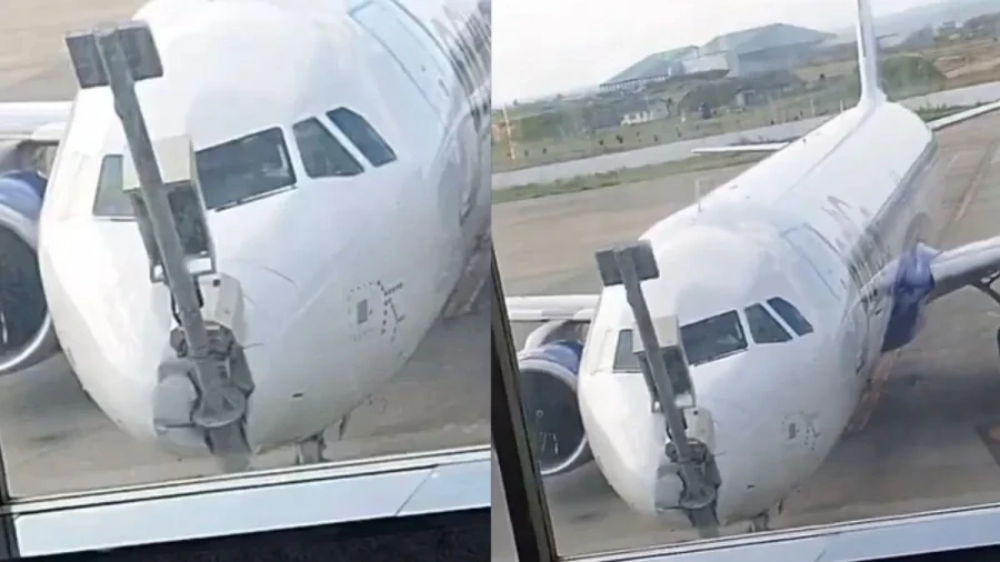 IndiGo Flight From Navi Mumbai Hits Pole At Srinagar Airport, Passengers Safe