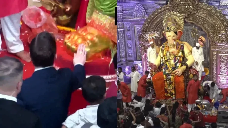US Ambassador Sergio Gor Visits Lalbaugcha Raja, Touches Feet Of Ganpati