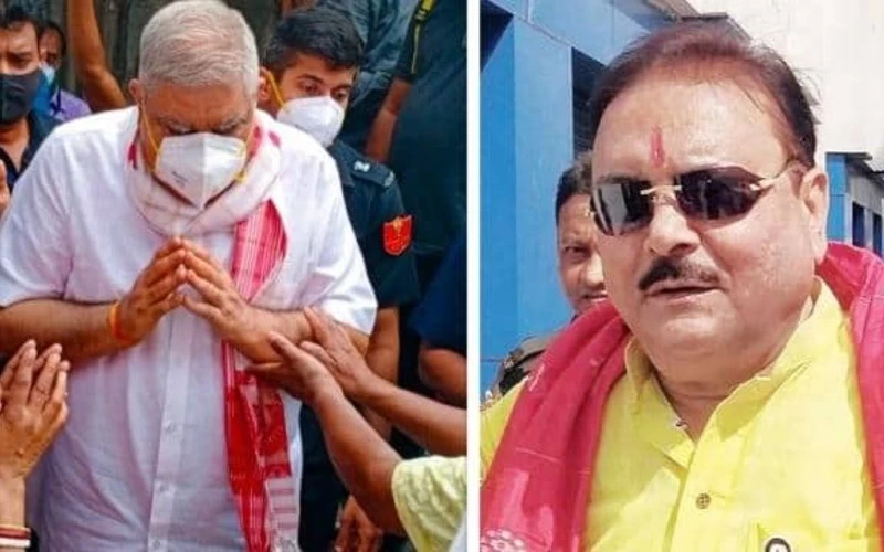 Black dog barking tmc mla madan mitra compares governer jagdeep dhankar with dog