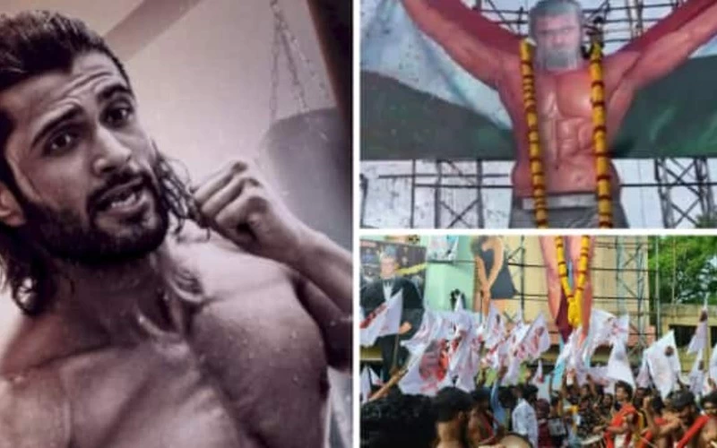 विजय देवरकोंडा के कटआउट पर फैन्स ने चढ़ाया दूध, लाइगर ने मचाया धमाल