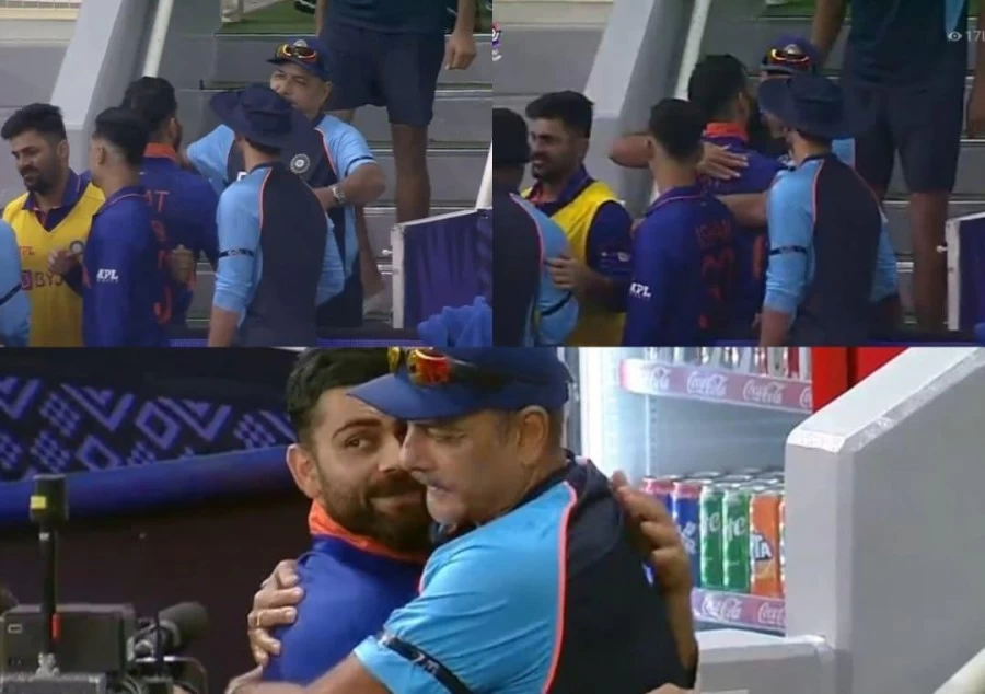 Shastri hugs Kohli after his last match as India head coach, pics go viral