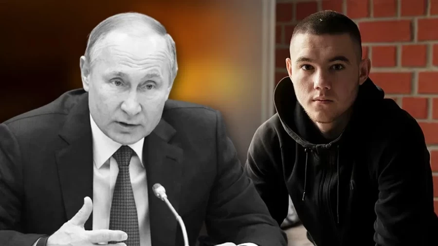 16 year old boy took off the flag and hung his underwear, an open challenge to Putin