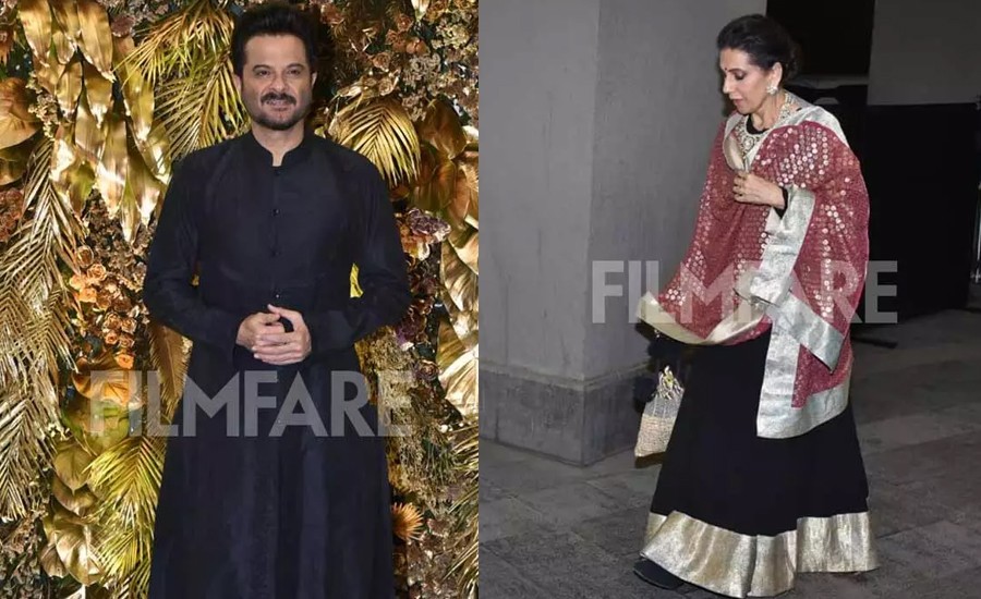 Anil Kapoor And His Wife Sunita Kapoor At Grand Wedding Reception